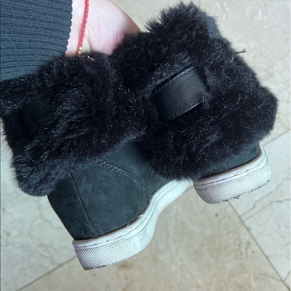 JLo Jennifer López Fur Hightop Sneackers Size 7,5 - Picture 6 of 15